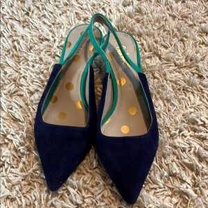 Boden Navy Blue Slingback Heels